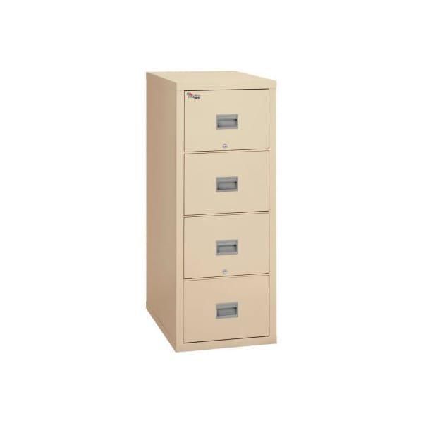 Fire King Fireking Fireproof 4 Drawer Vertical File Cabinet Letter 17-3/4"Wx31-9/16"Dx52-3/4"H Parchment 4P1831-CPA - main